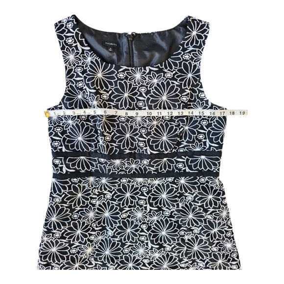 Talbots Linen Blend Sleeveless Embroidered Dress Size 10 - Picture 4 of 7
